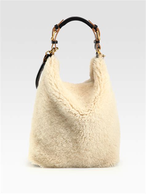 WOMEN'S LUXURY SHEARLING BAGS AND HANDBAGS